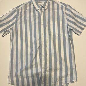 Sonoma Light Blue and White Striped Casual Shirt